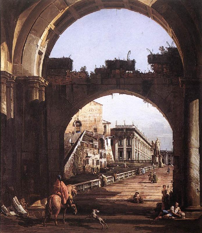 Bernardo Bellotto Capriccio of Capital oil painting image